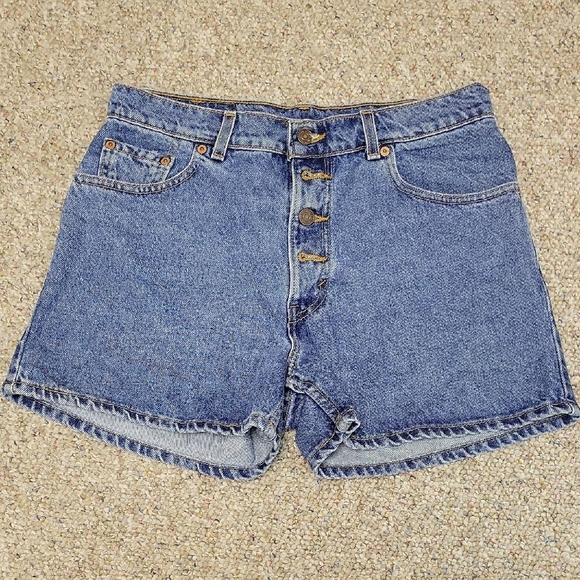 Levi's Womens Vintage Button Fly Denim Shorts Sz 11. 100% Cotton. Made In USA - Picture 1 of 5